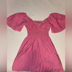 Abercrombie flutter sleeve pink dress